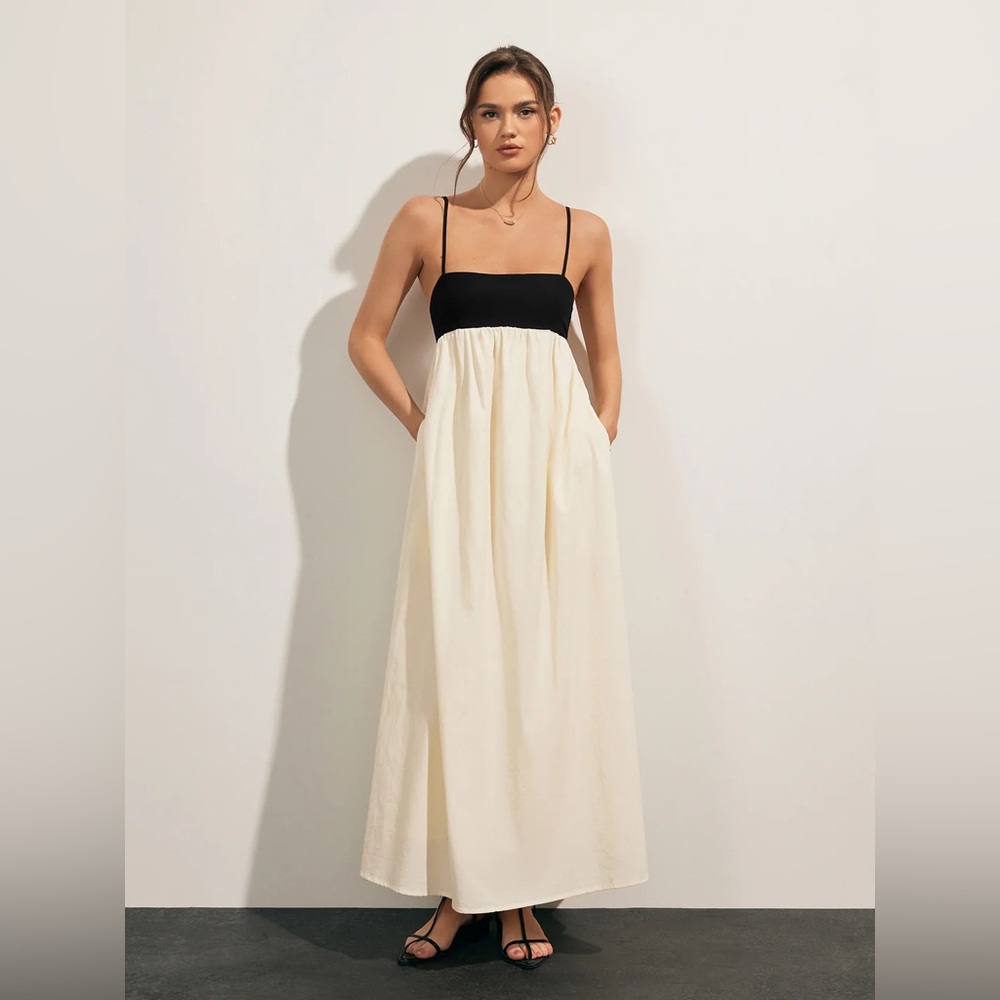 Commense Cream and Black Maxi Dress - Picture 5 of 6